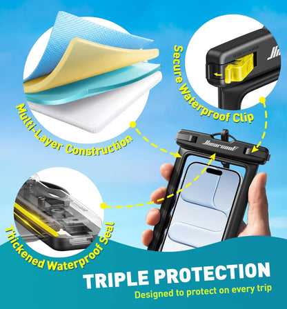 Hiearcool IPX8 Waterproof Phone Pouch 2-Pack