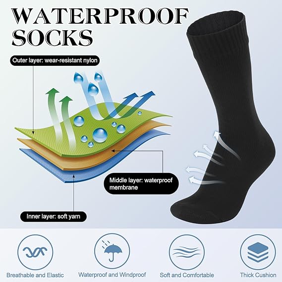Jspupifip Waterproof Outdoor Socks
