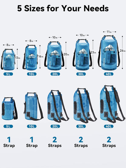 HEETA Waterproof Dry Bag with Phone Case