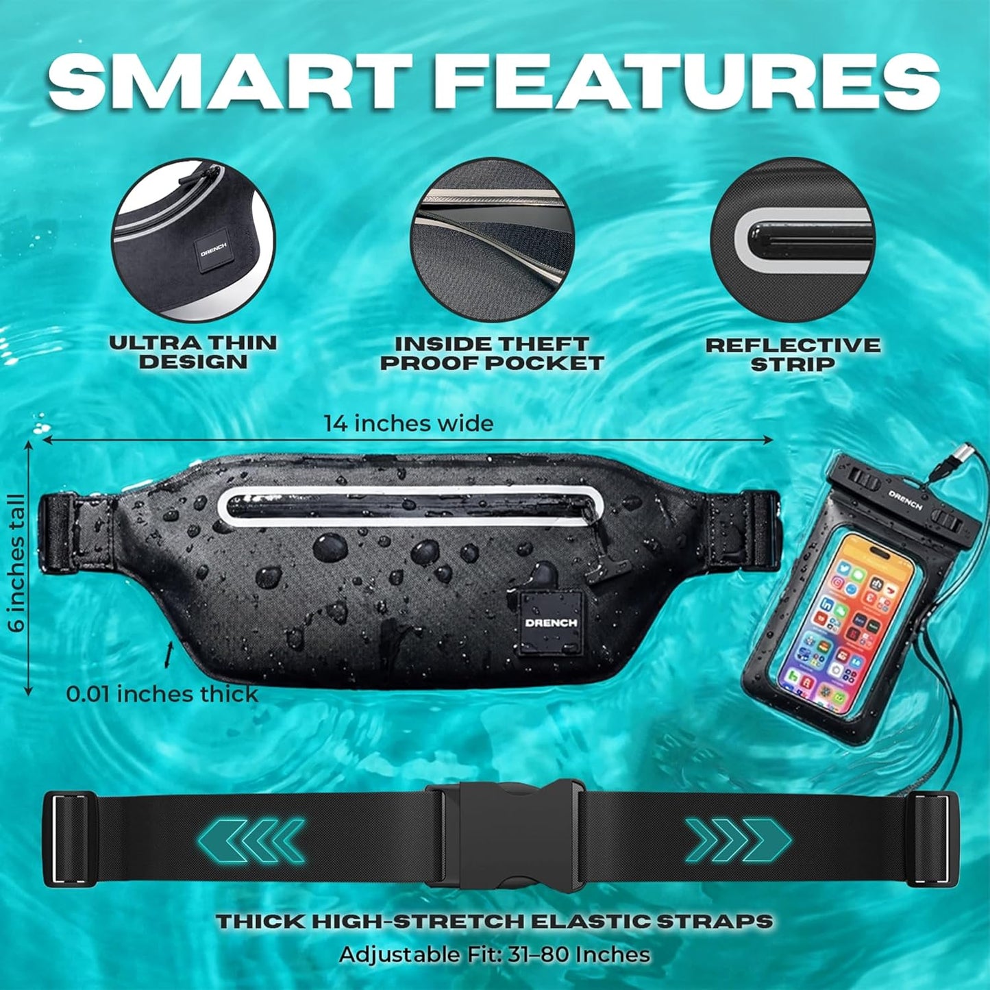 Drench Waterproof Floating Fanny Pack