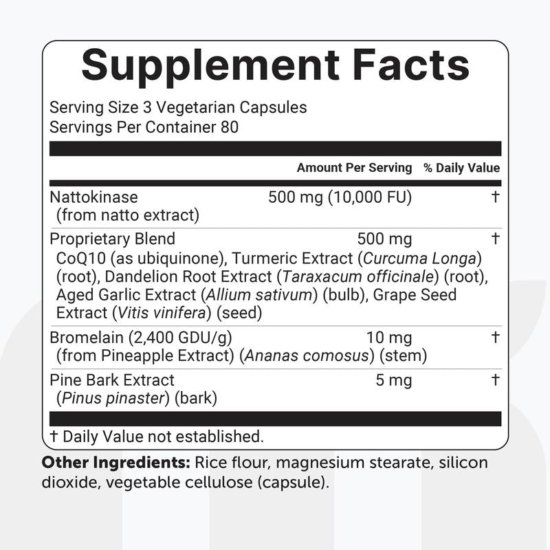 Nattokinase 10,000 FU Complex Capsules