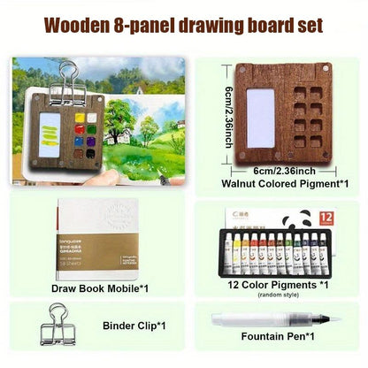 Mini Travel Watercolor Palette Set